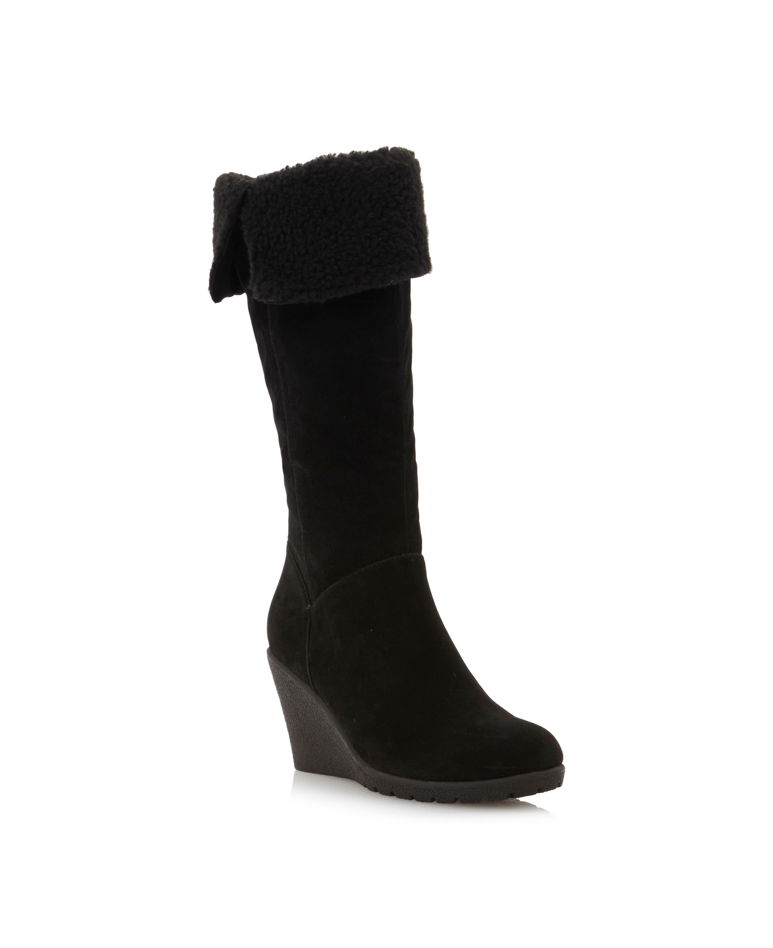 j crew leather winter boots with wedge crepe sole