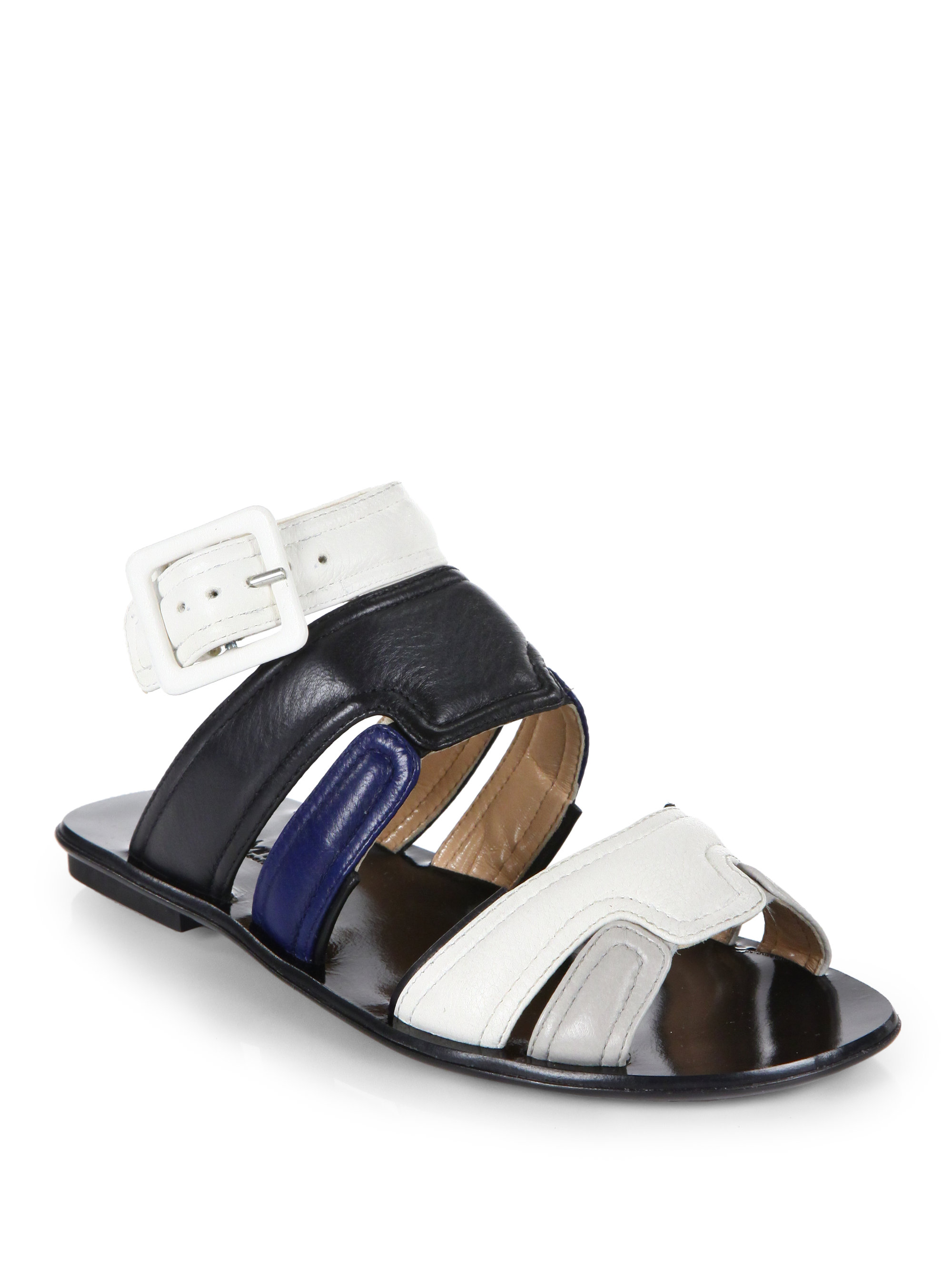 calvin klein flat sandals women's