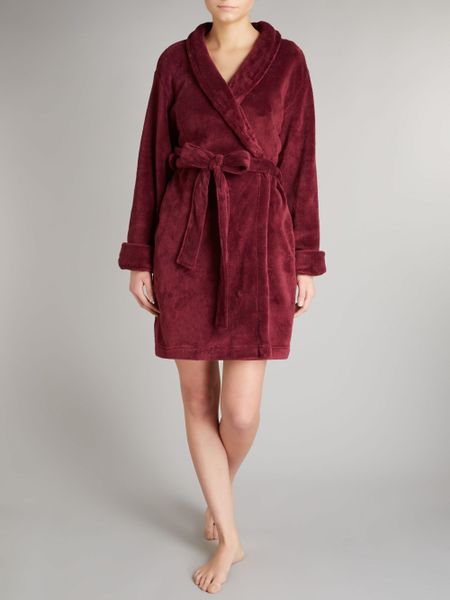 Calvin Klein Fluffy Robe In Purple Lyst