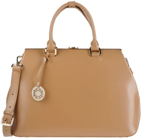 Carlo Pazolini Large Leather Bag in Beige | Lyst
