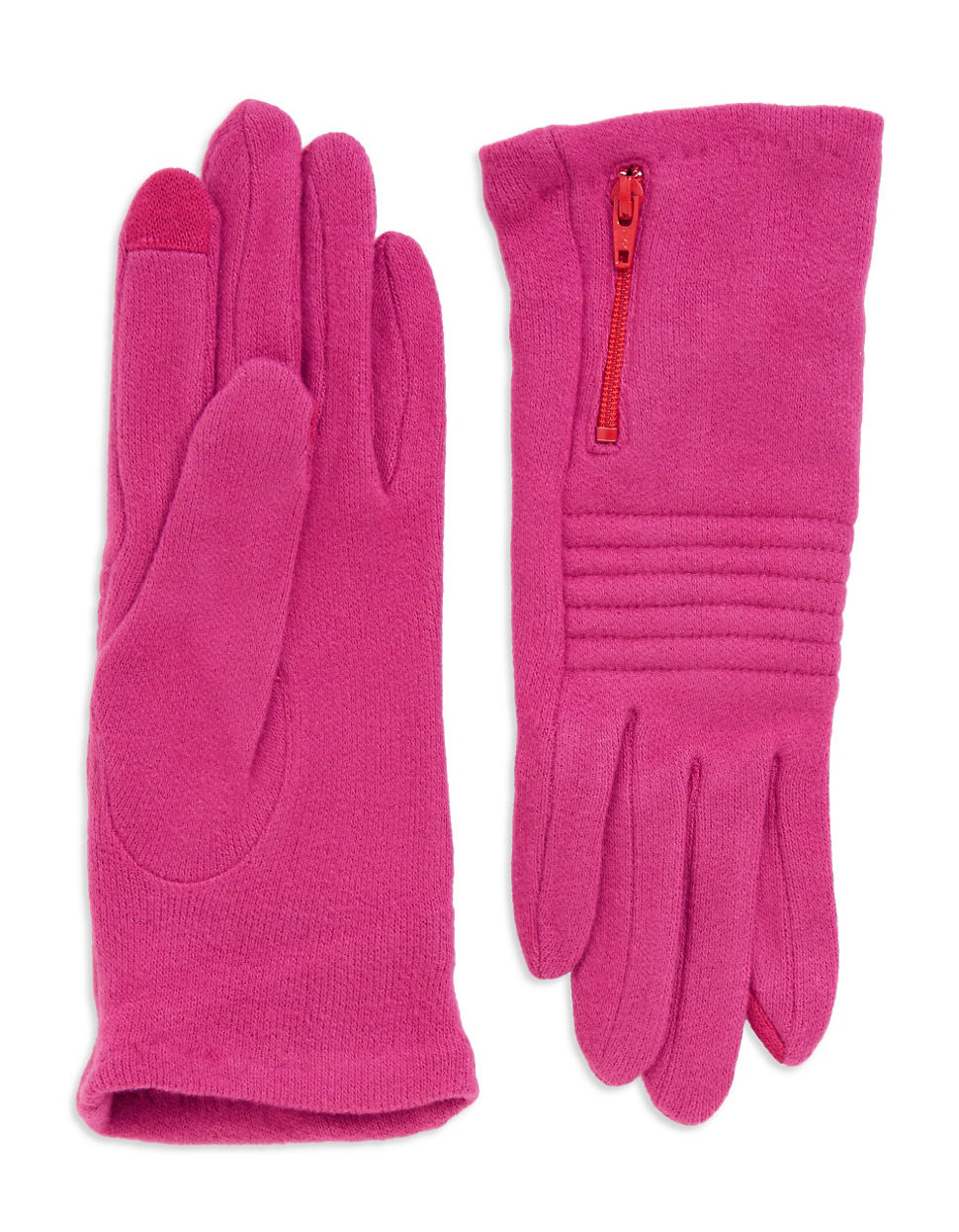 Echo HiTech & Heat Retaining Zipper Gloves in Pink (fuchsia) Lyst