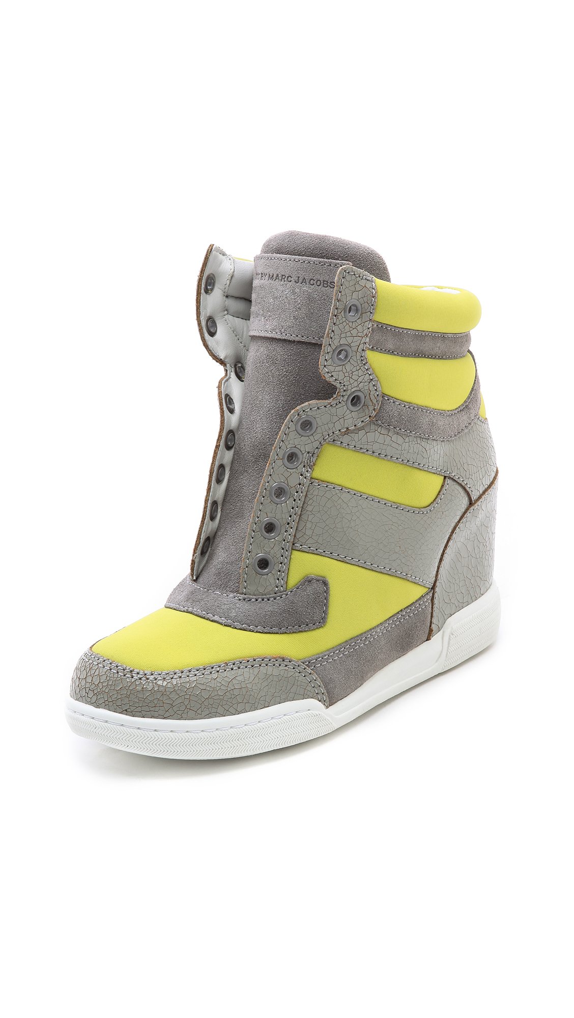 Marc By Marc Jacobs Low Wedge Sneakers in Yellow (Yellow/Grey) | Lyst