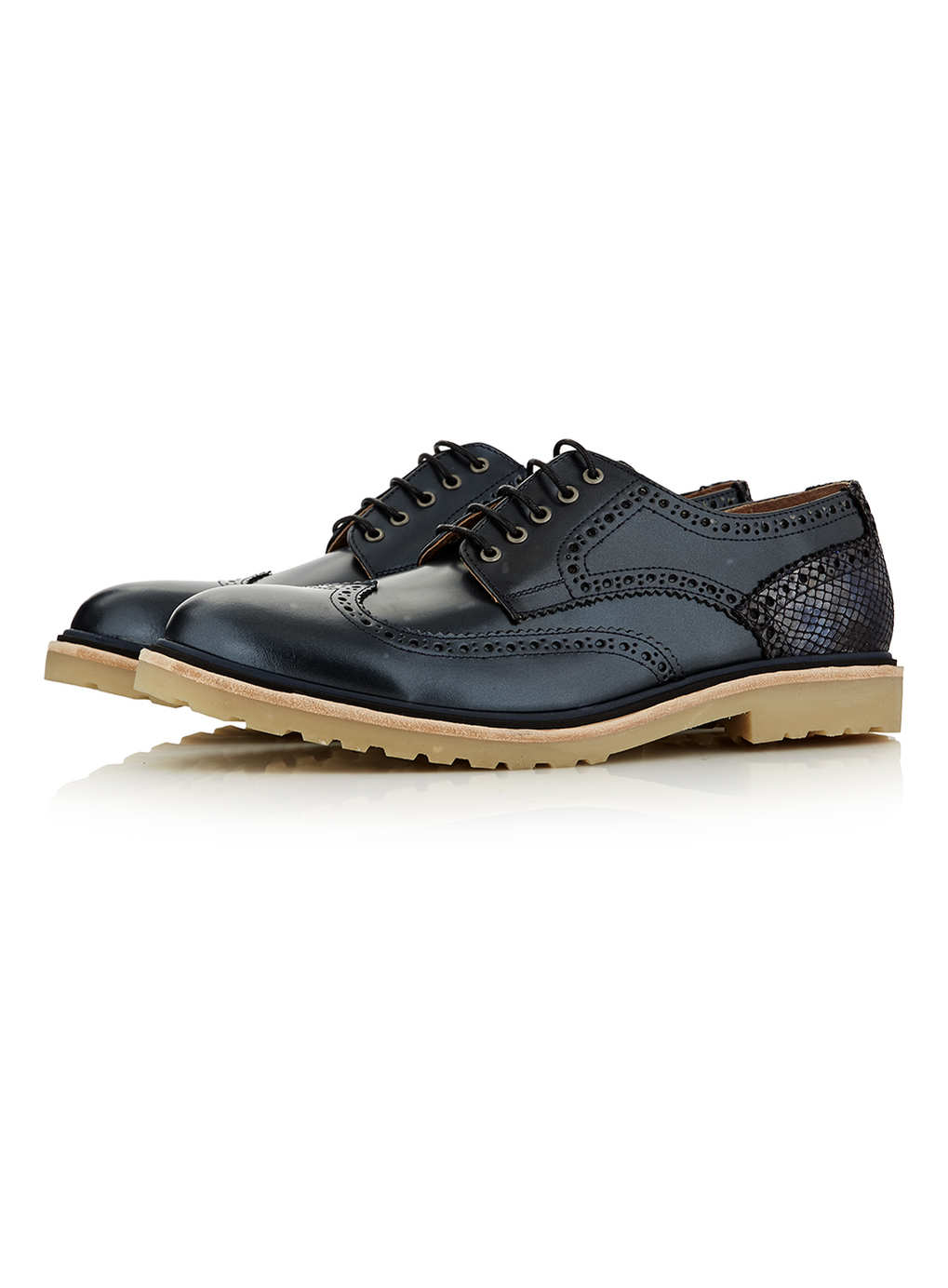mens navy brogues