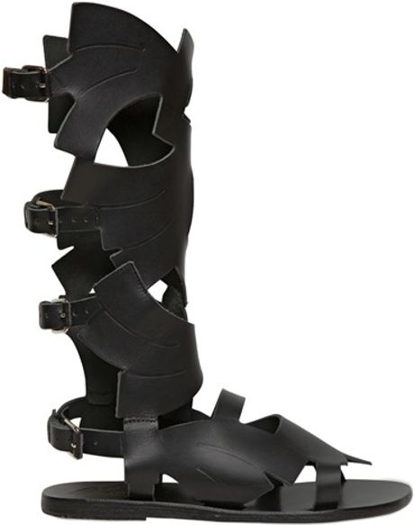 Ancient Greek Sandals High Leather Gladiator Sandals in Black | Lyst Ancient Greek Sandals High Leather Gladiator Sandals in Black | Lyst