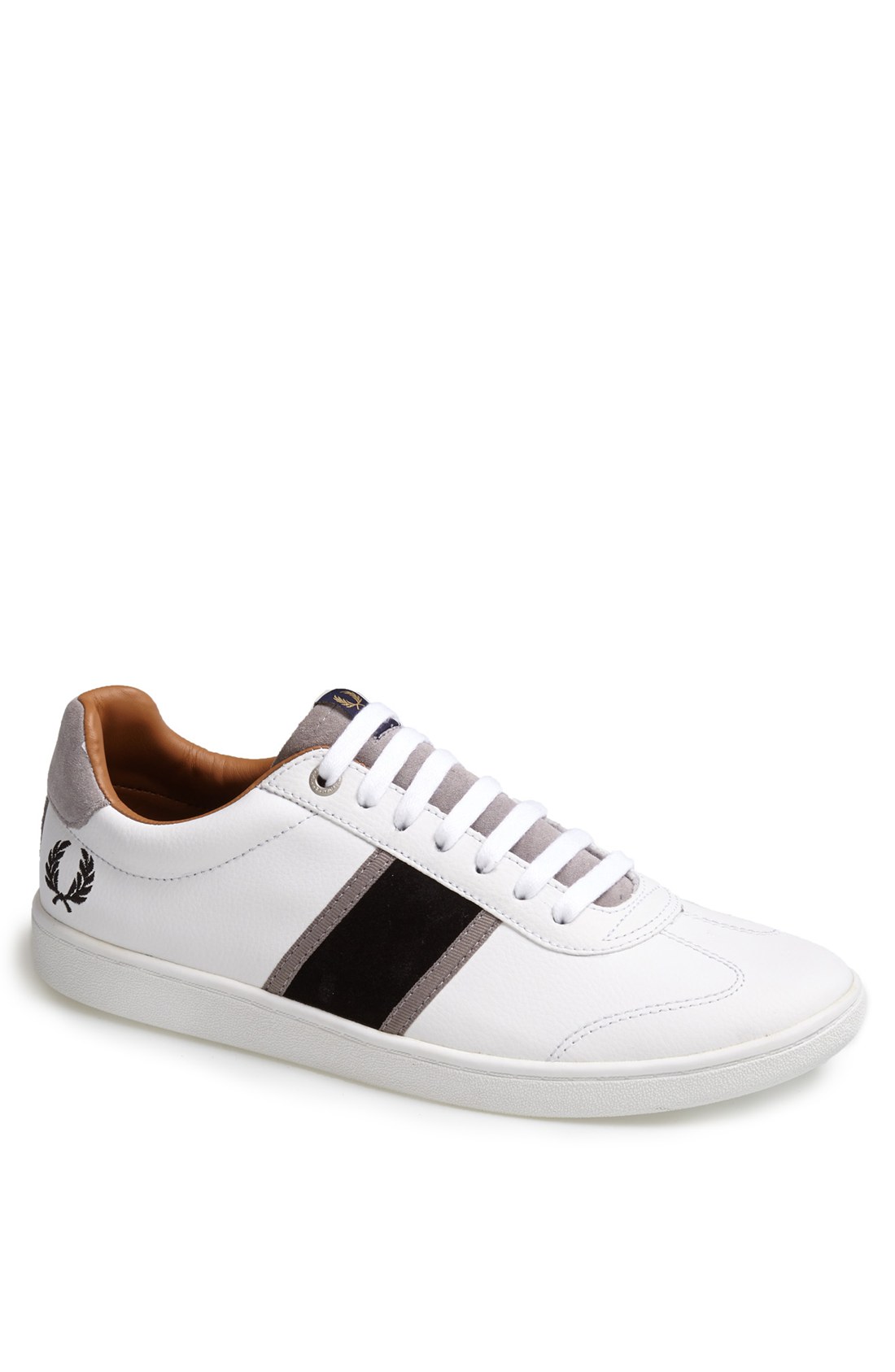 fred perry all white shoes