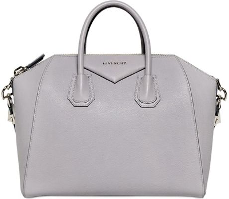 Givenchy Medium Antigona Grained Leather Bag in Gray (GREY) | Lyst