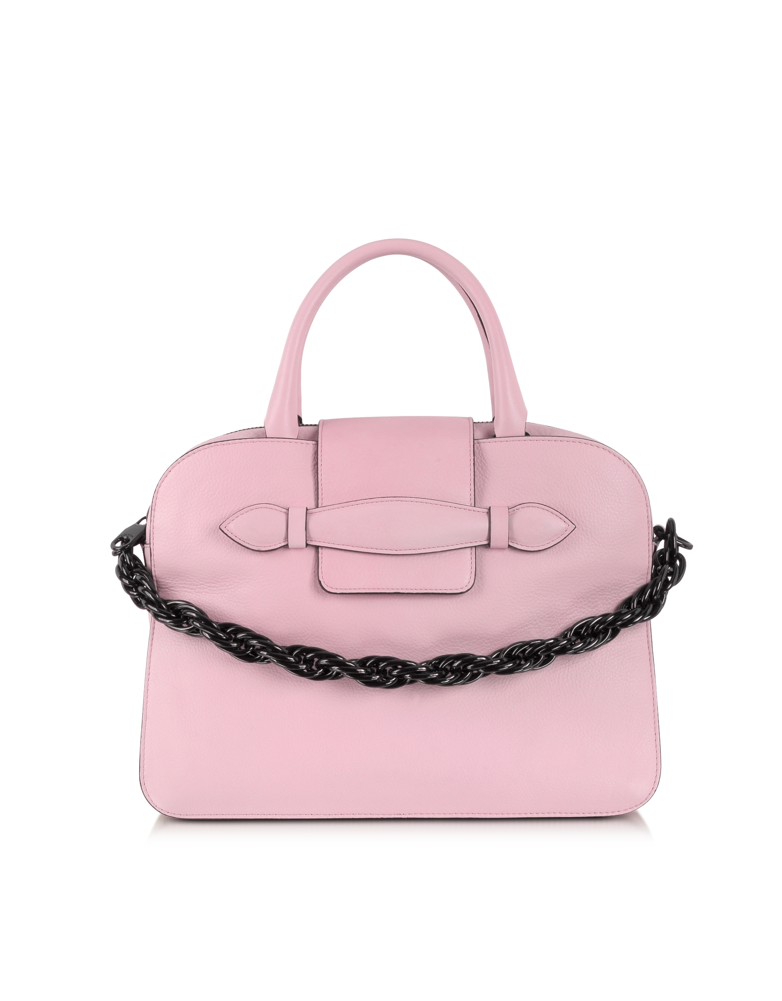 Sonia Rykiel Large Pink Leather Boston Bag in Pink | Lyst