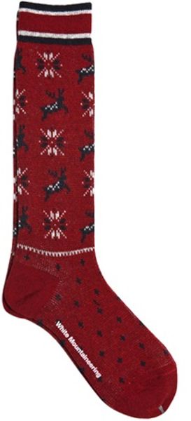 ... Reindeer Pattern Wool Blend Socks in Red for Men (BURGUNDY) | Lyst