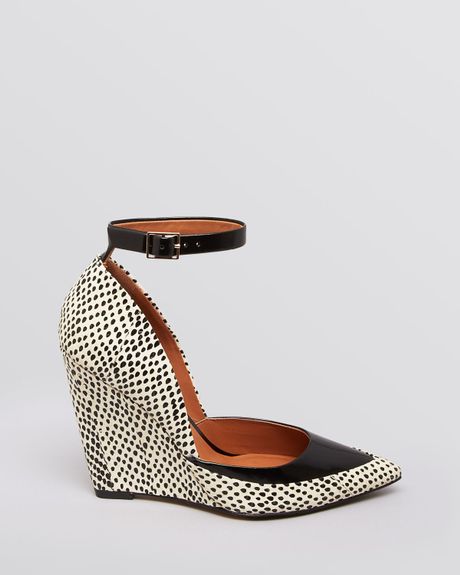 pointed toe wedges with ankle strap