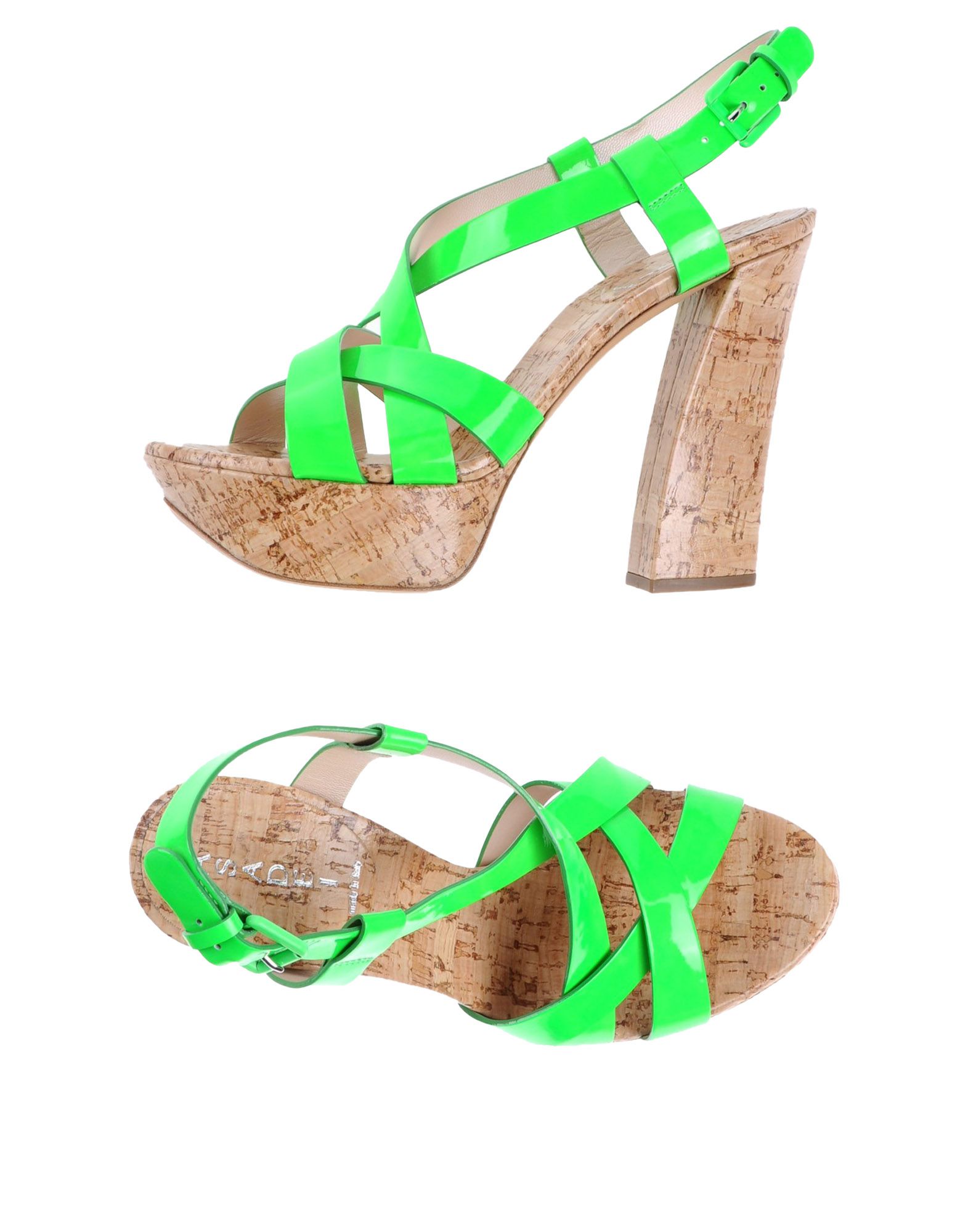 Casadei Platform Sandals in Green (Light green) | Lyst