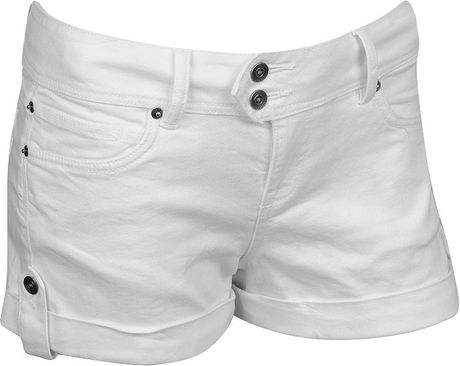 forever 21 white denim shorts