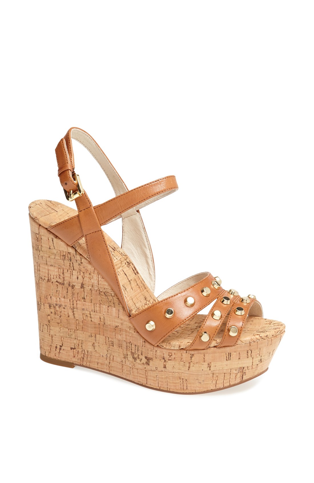 Michael Michael Kors Wedge Sandal in Brown (Luggage) | Lyst