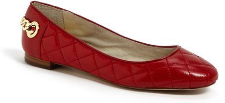 michael kors red flat
