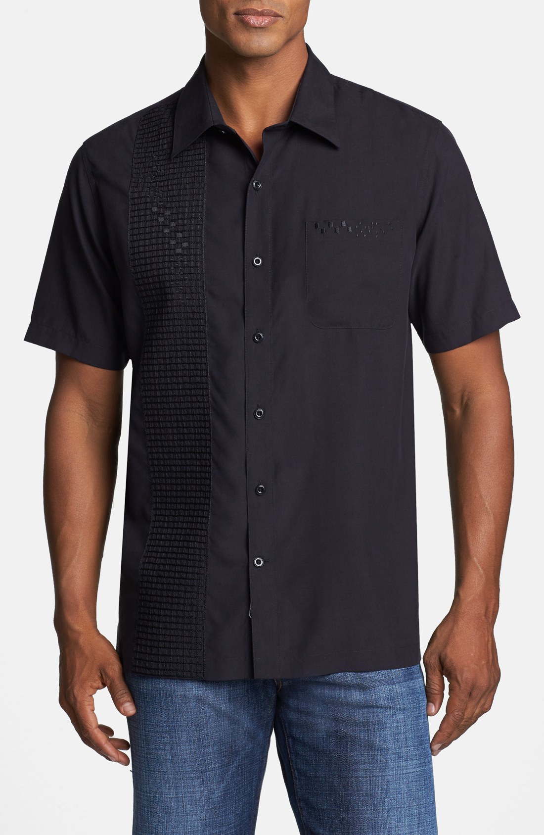 Nat Nast Manhattan Silk Sport Shirt in Black for Men | Lyst