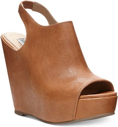 Steve Madden Womens Blassst Platform Sandals in Brown (Cognac) | Lyst