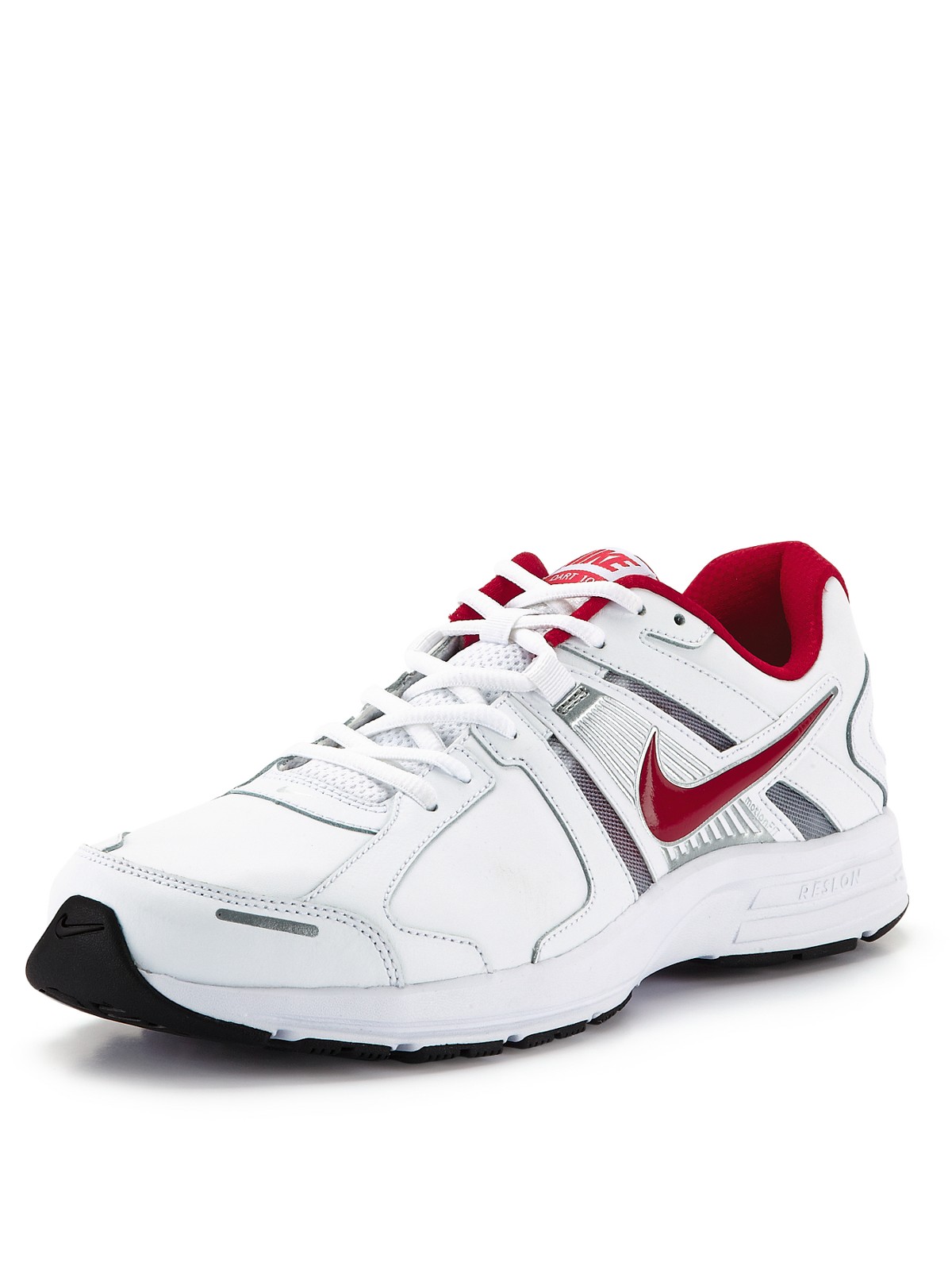 Nike Nike Dart 10 Mens Leather Trainers in White for Men (white/red) | Lyst