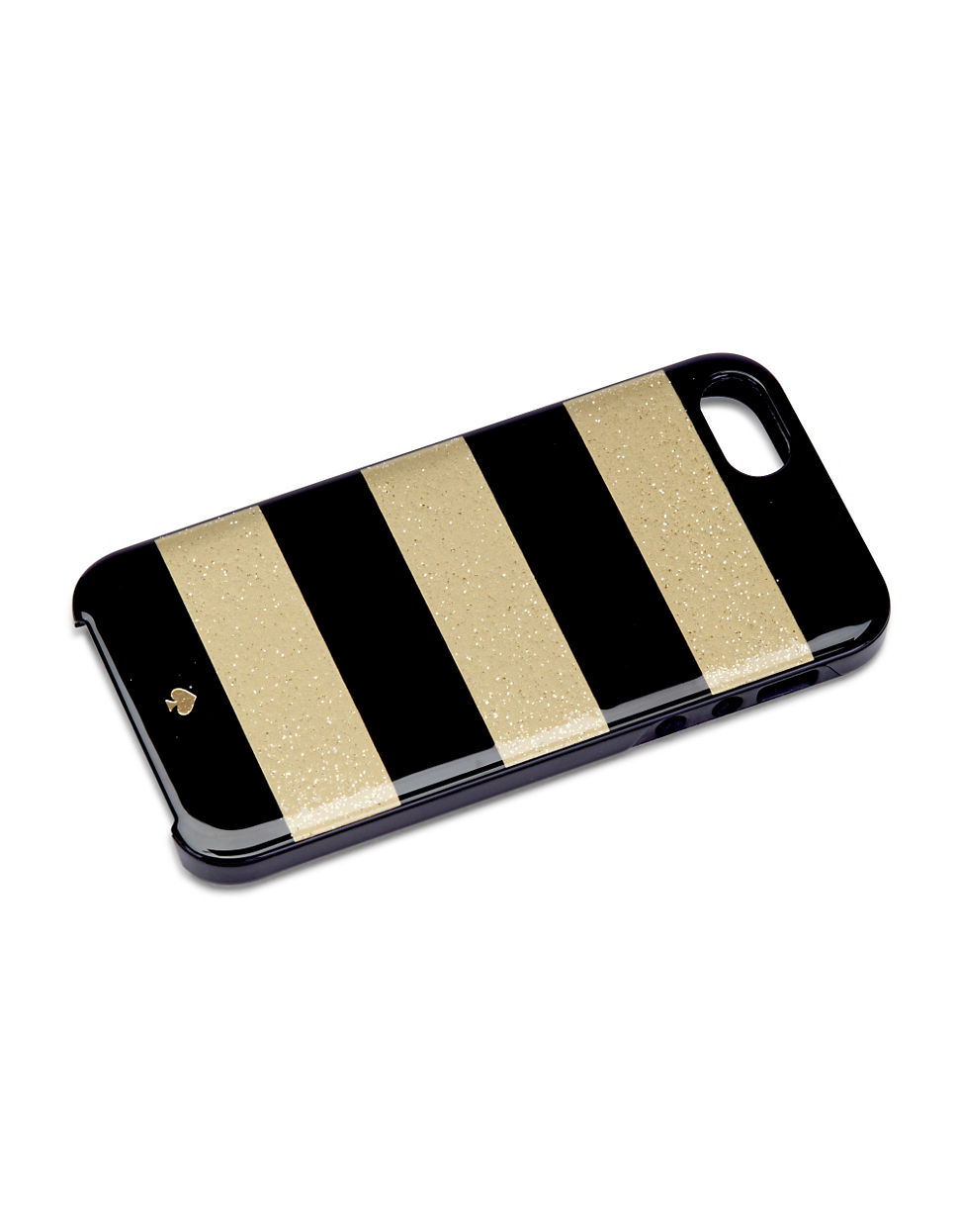 Kate Spade Glitter Striped Iphone 5 Case in Gold (black/gold) Lyst