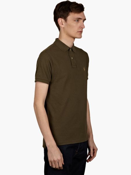 ralph lauren olive polo