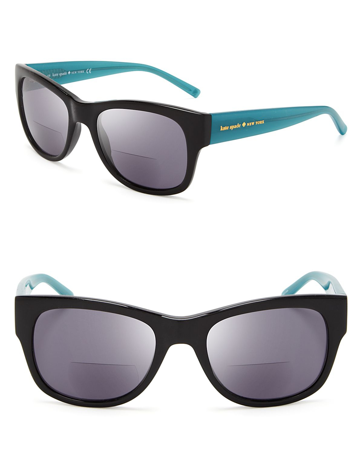 Kate Spade Adanna Wayfarer Reader Sunglasses in Black (Black Tortoise