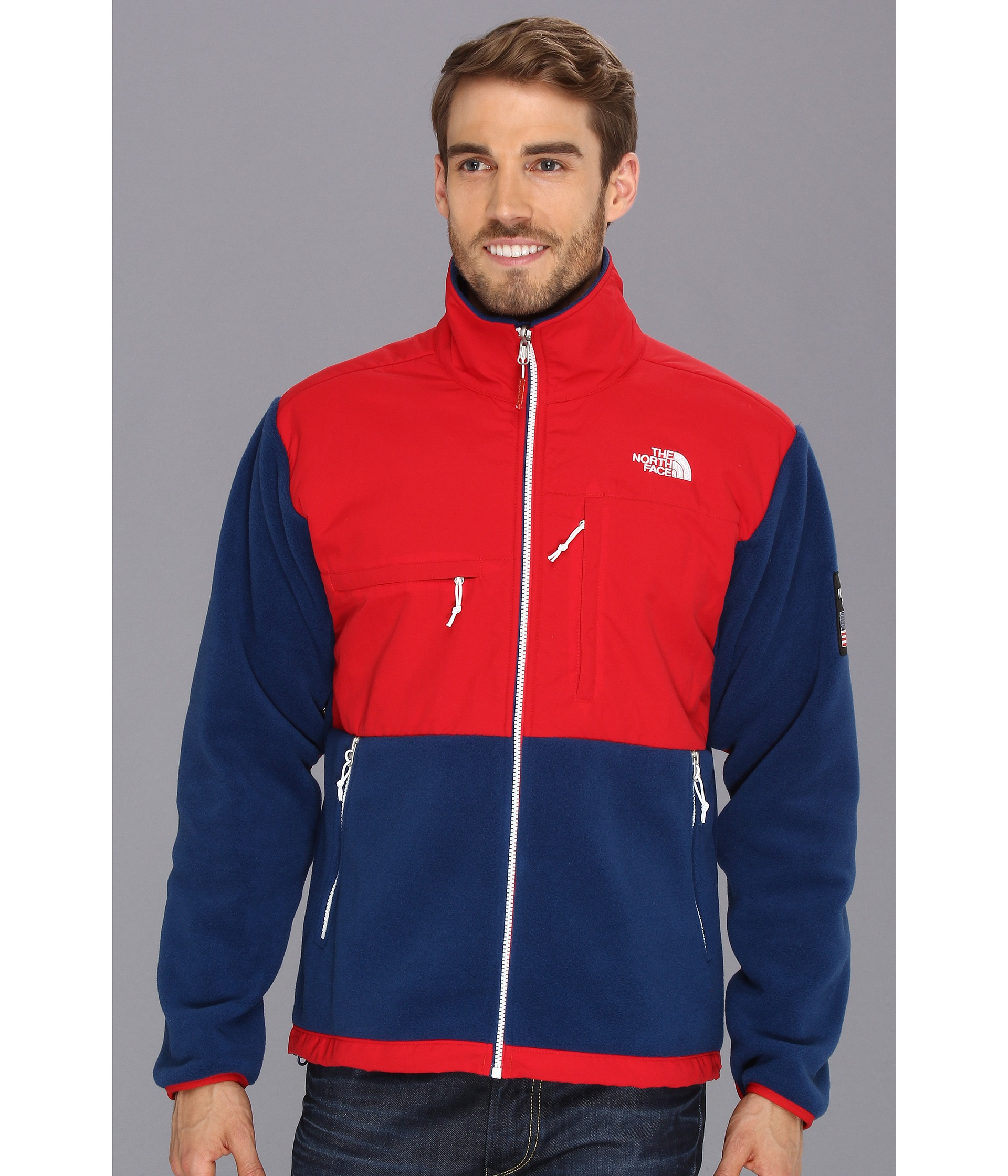 The North Face International Denali Jacket in Blue for Men (USA/TNF Red