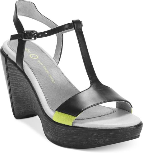Jambu Glamour Platform Wedge Sandals in Black | Lyst