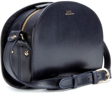 apc demi lune leather shoulder bag