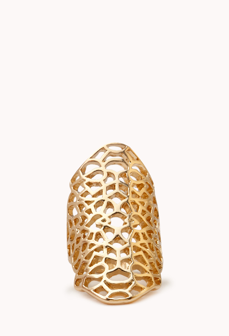 Forever 21 Filigree Knuckle Ring in Gold | Lyst