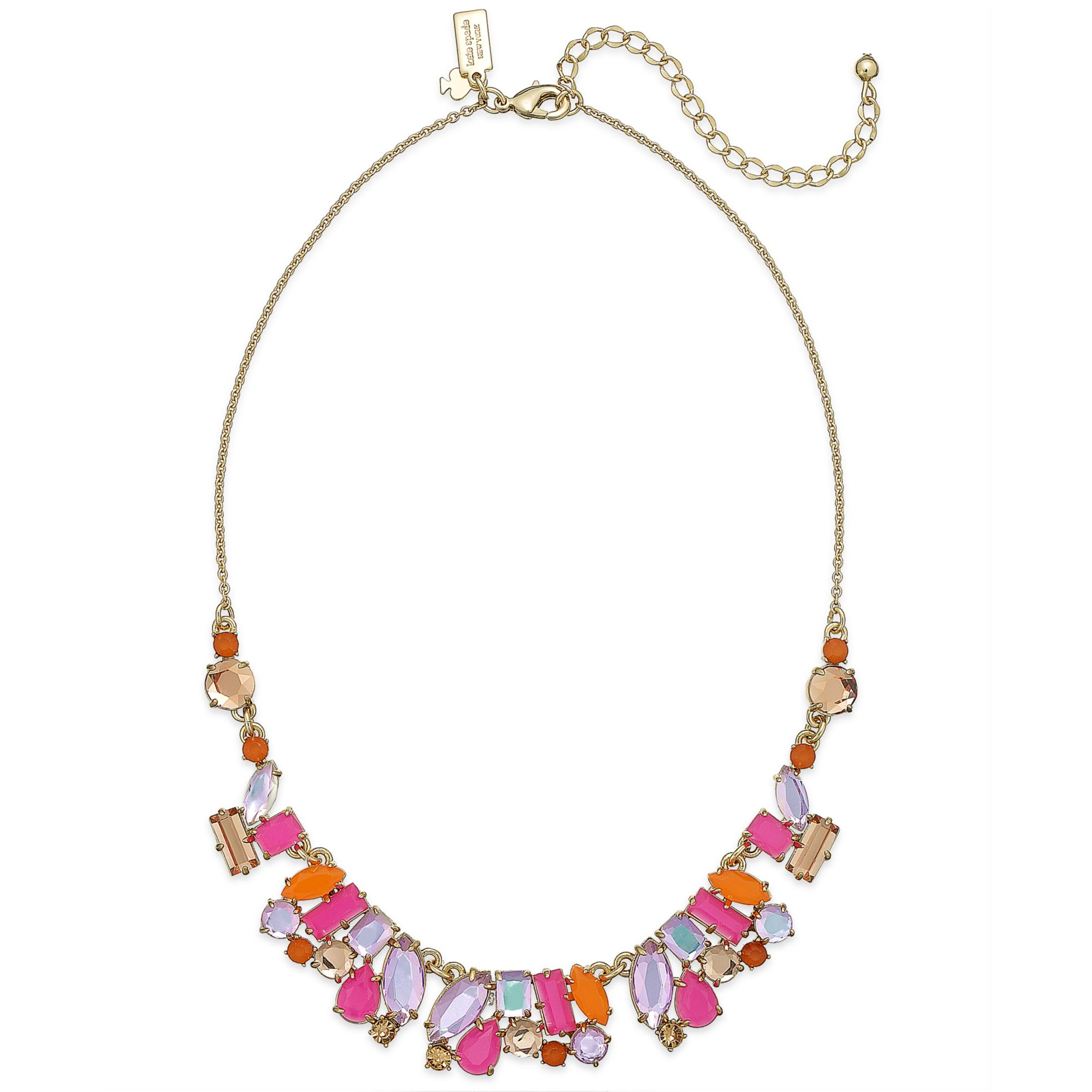 Kate Spade New York Goldtone Neon Cluster Small Frontal Necklace in