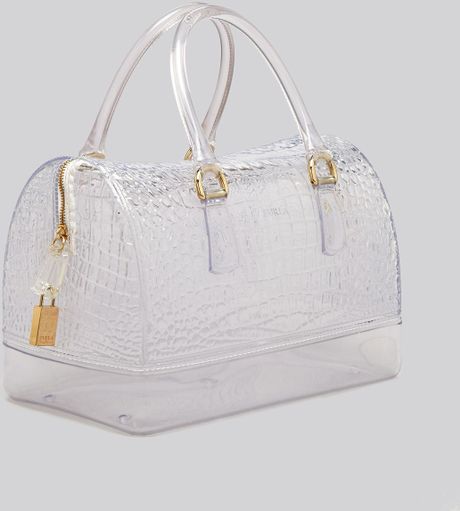 Furla Satchel Candy Clear Croc Embossed in Transparent (Color ...