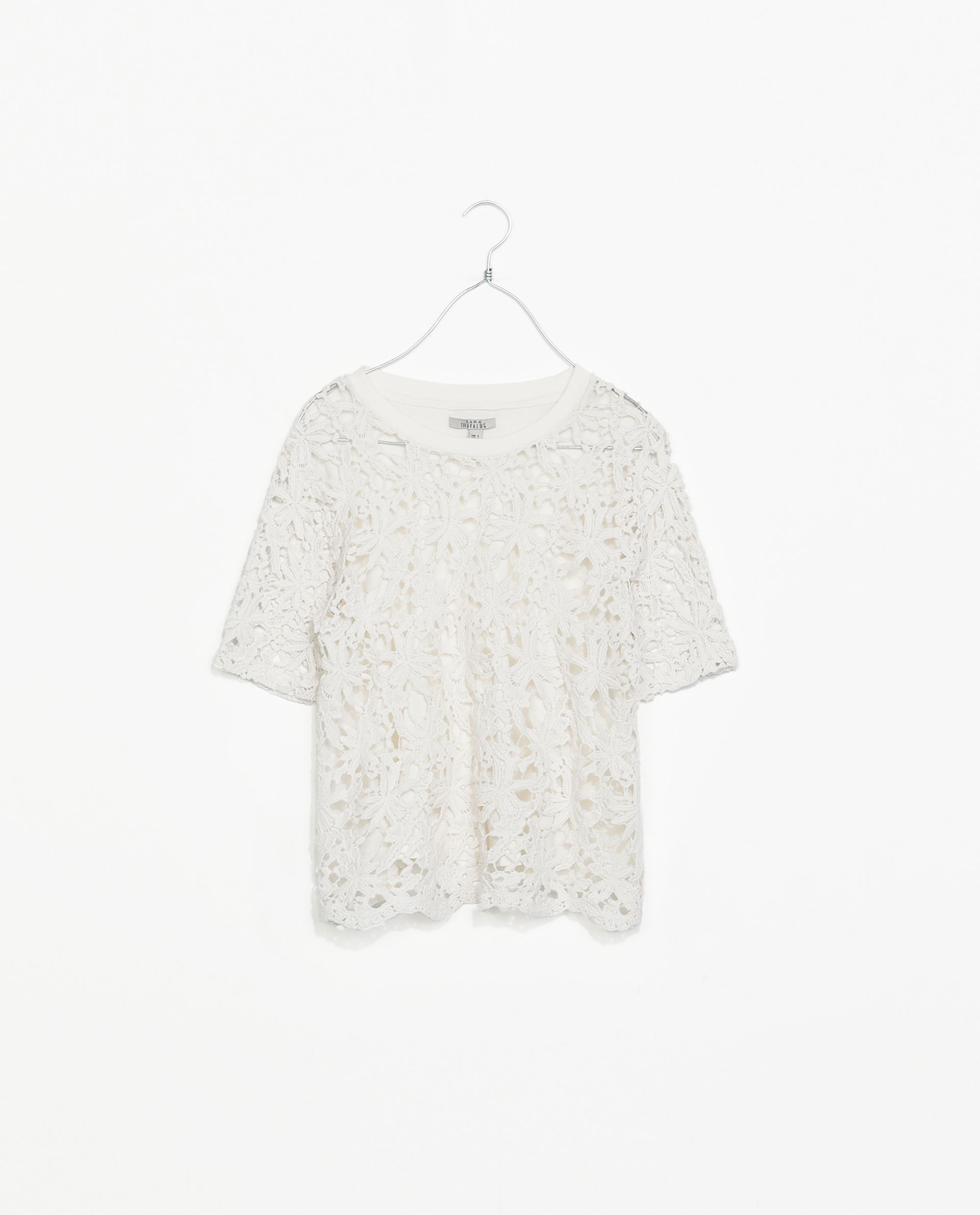 Zara Cropped Top in White (Off-white) | Lyst
