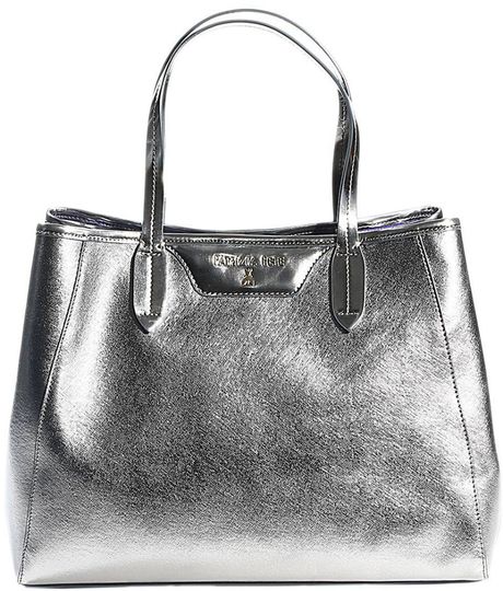 Silk Elements Fierce And Festive Silver Handbag