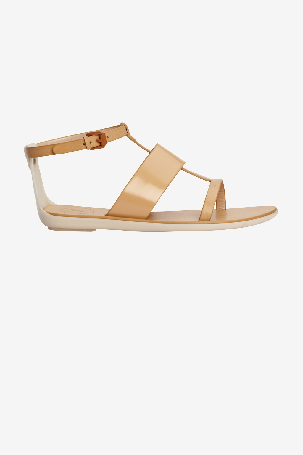 French Connection Tamara Strap Flat Sandals in Brown (TAN) | Lyst