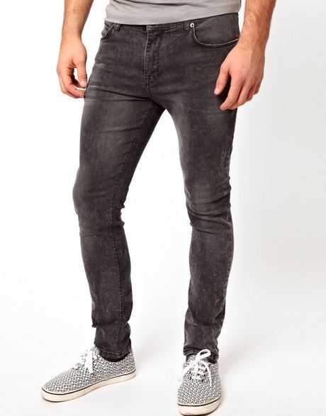 Asos Super Skinny Jeans In Washed Grey in Gray for Men (Grey) | Lyst