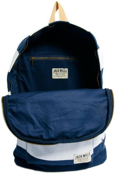 Jack Wills Backpack in Blue for Men (Navywhite) | Lyst