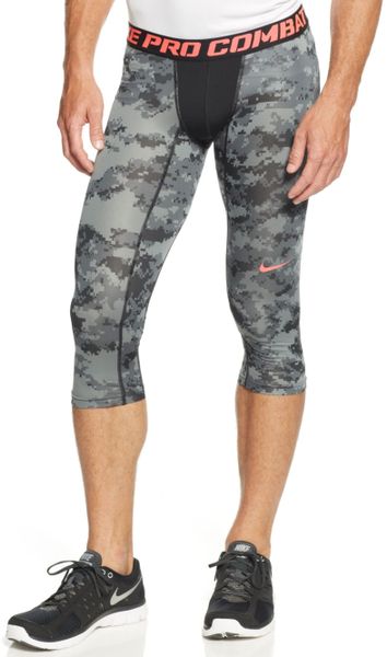 Nike Core Compression Threequarterlength Tights in Multicolor for Men (CAMO BLACK) | Lyst