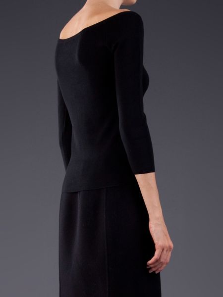 black off the shoulder knit