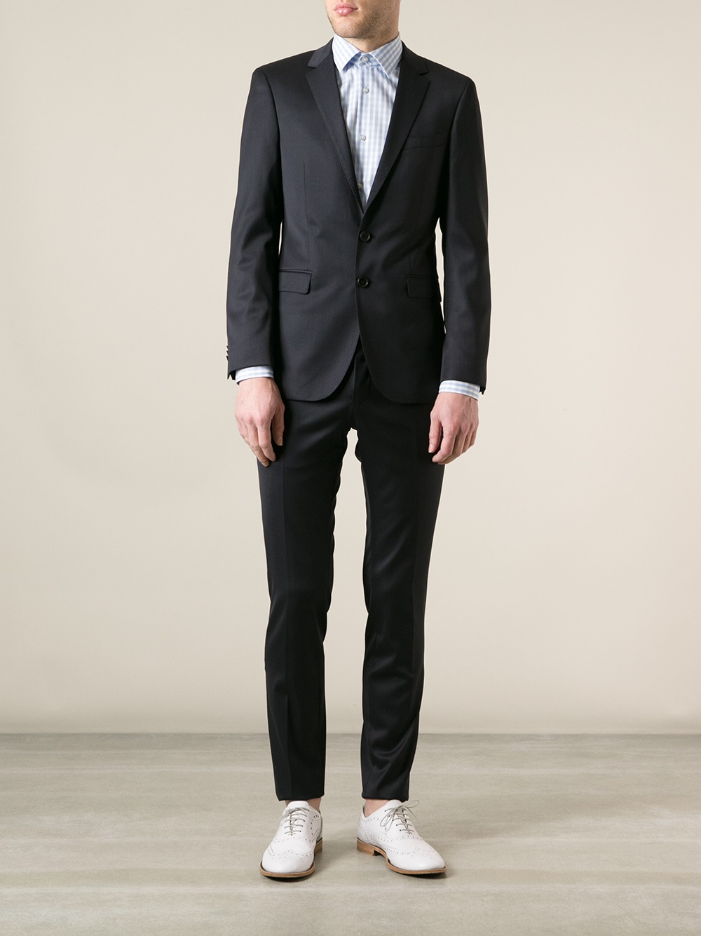 Boss Black Classic Slim Fit Suit in Blue for Men Lyst