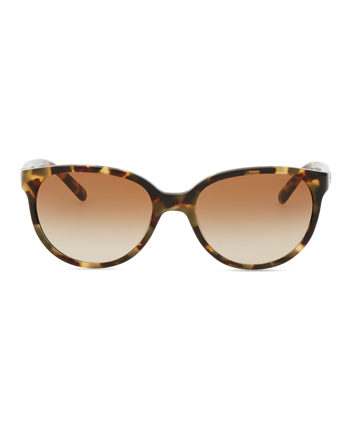 Tory Burch Thin Oval Sunglasses in Animal (vintage tortoise)