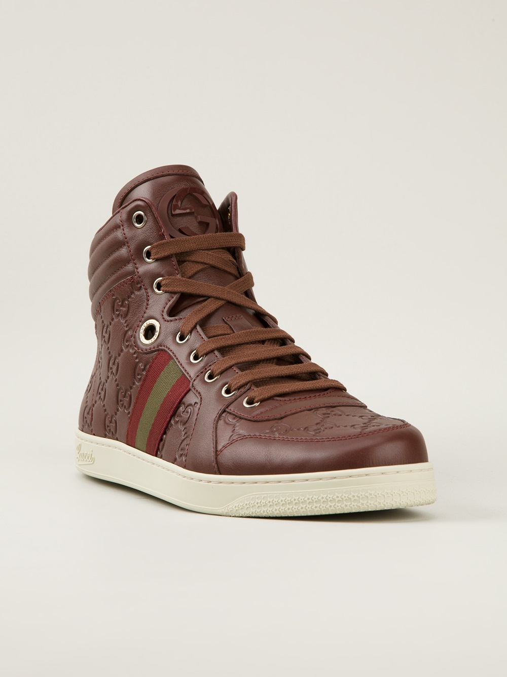 Gucci Hitop Sneakers in Red for Men Lyst