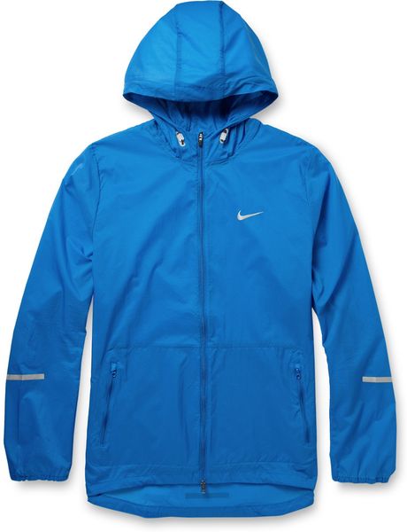 Nike Hurricane Hooded Lightweight Jacket in Blue for Men | Lyst