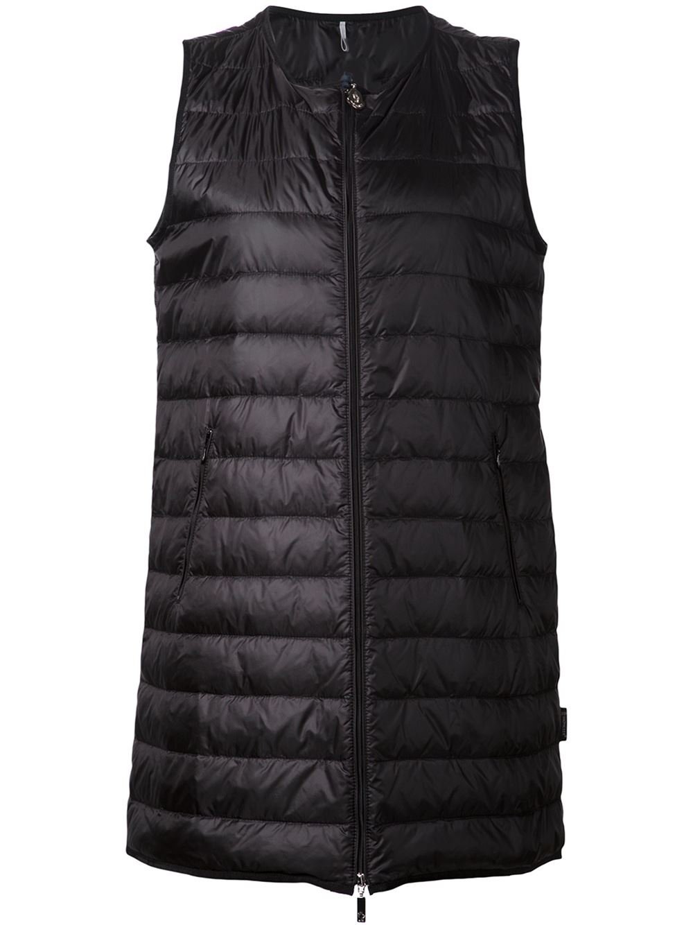 long quilted gilet womens