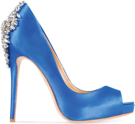 badgley mischka blue pumps