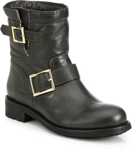 jimmy choo biker boots with fur