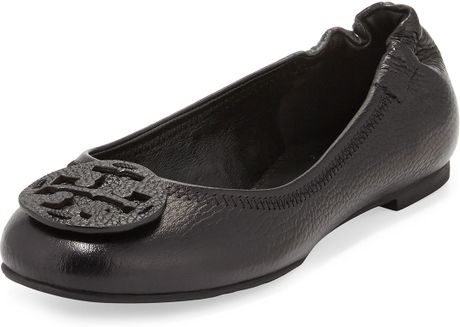 tory burch reva tumbled leather flats