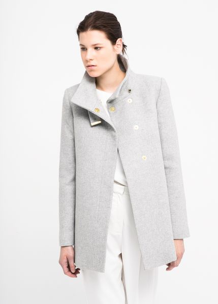 Mango Wool Blend Straight Cut Coat in Gray for Men (Light Grey) | Lyst