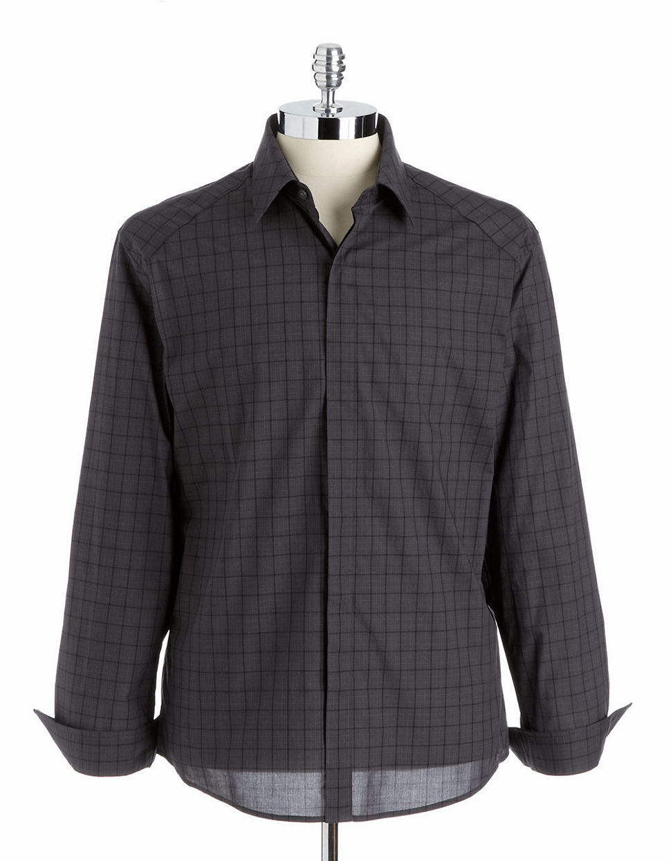 Vince Camuto Button Down Dress Shirt in Gray for Men (grey) Lyst