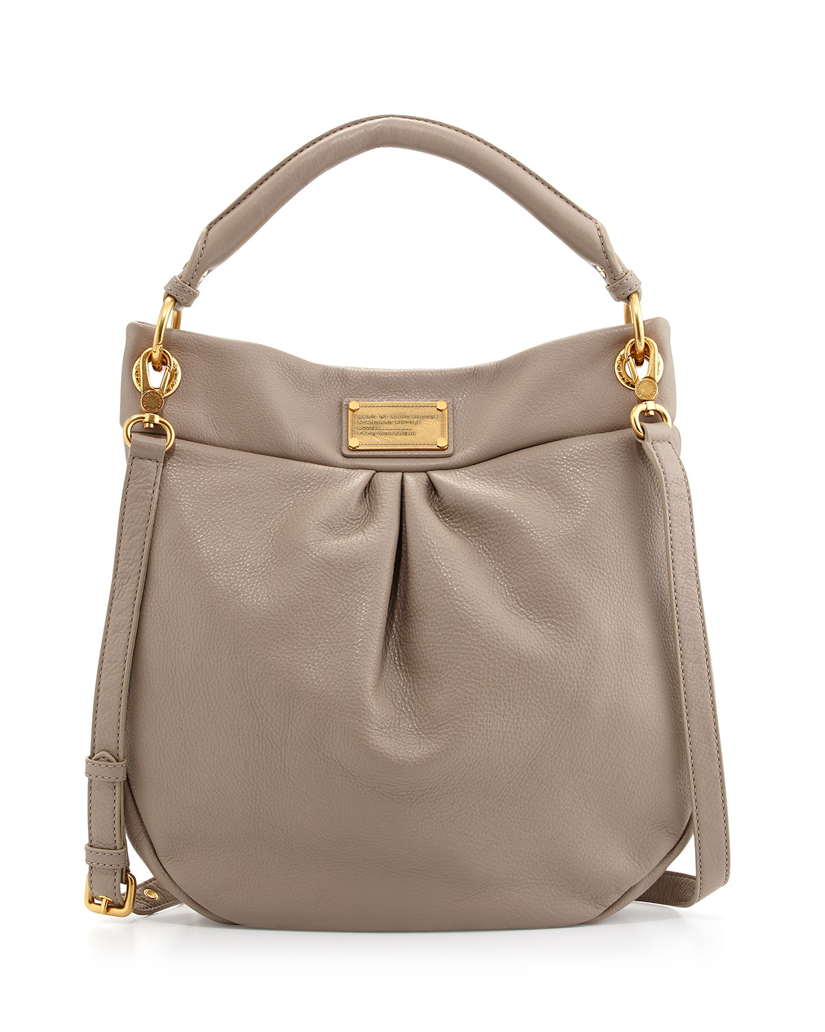 Marc By Marc Jacobs Classic Q Hillier Hobo Bag Cement in Gray (CEMENT) | Lyst