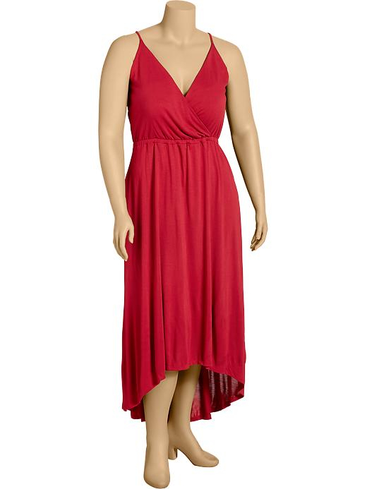 Old Navy Plus Crossfront Highlow Maxi Dresses in Red (Saucy Red)