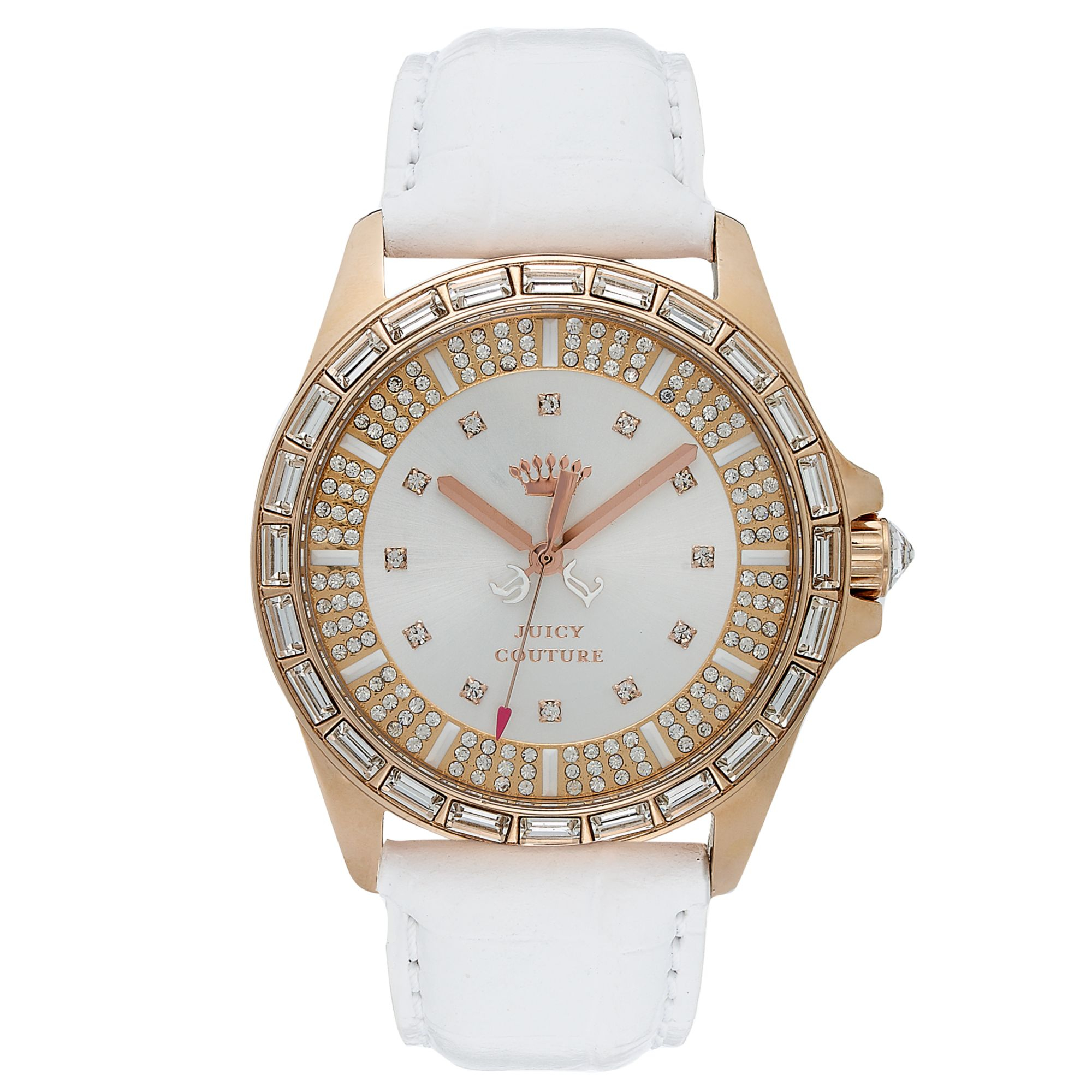 white leather strap