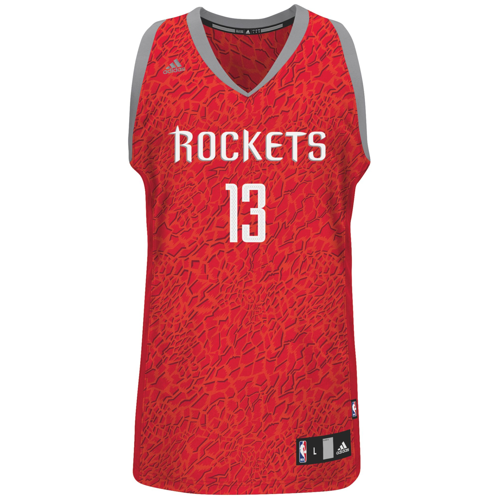 Adidas Mens Houston Rockets James Harden Crazy Light Jersey in Red for